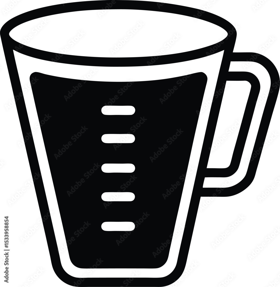 Measuring Cup Icon Outline Vector Illustration Measuring Cup Icon Outline Vector Illustration