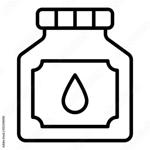 Ink icon. Printing supply. Ink cartridge and color liquid
