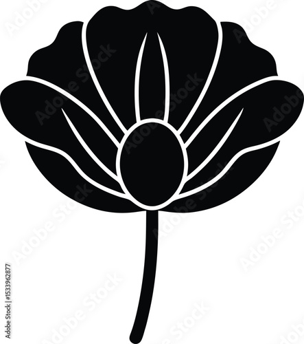 Poppy Seed Icon Outline Vector Illustration