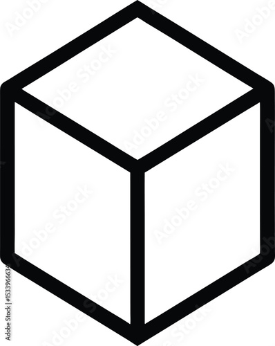 Sugar Cube Icon Outline Vector Illustration