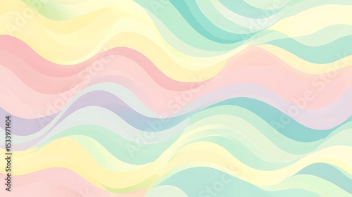Pastel wavy stripes background design.