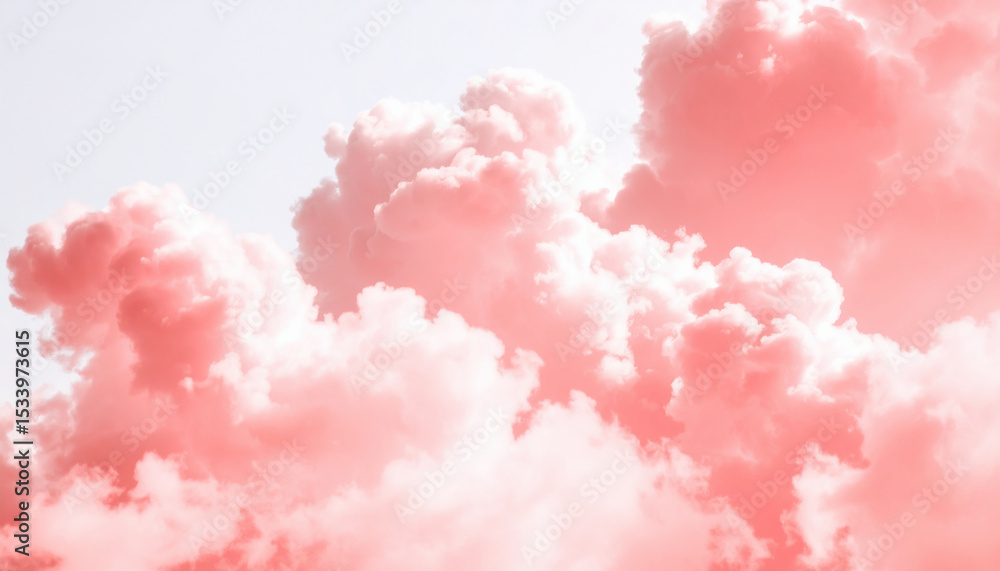 Dreamy Red Clouds on White Sky Dreamy Red Clouds on White Sky
