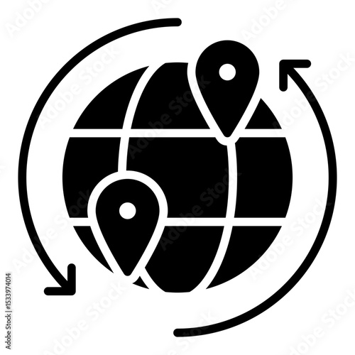 Climate migration icon. People moving. Environmental refugee and crisis