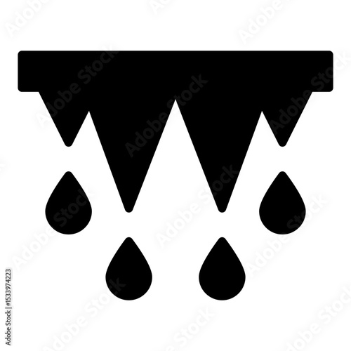 Melting glaciers icon. Ice loss. Climate crisis and global warming