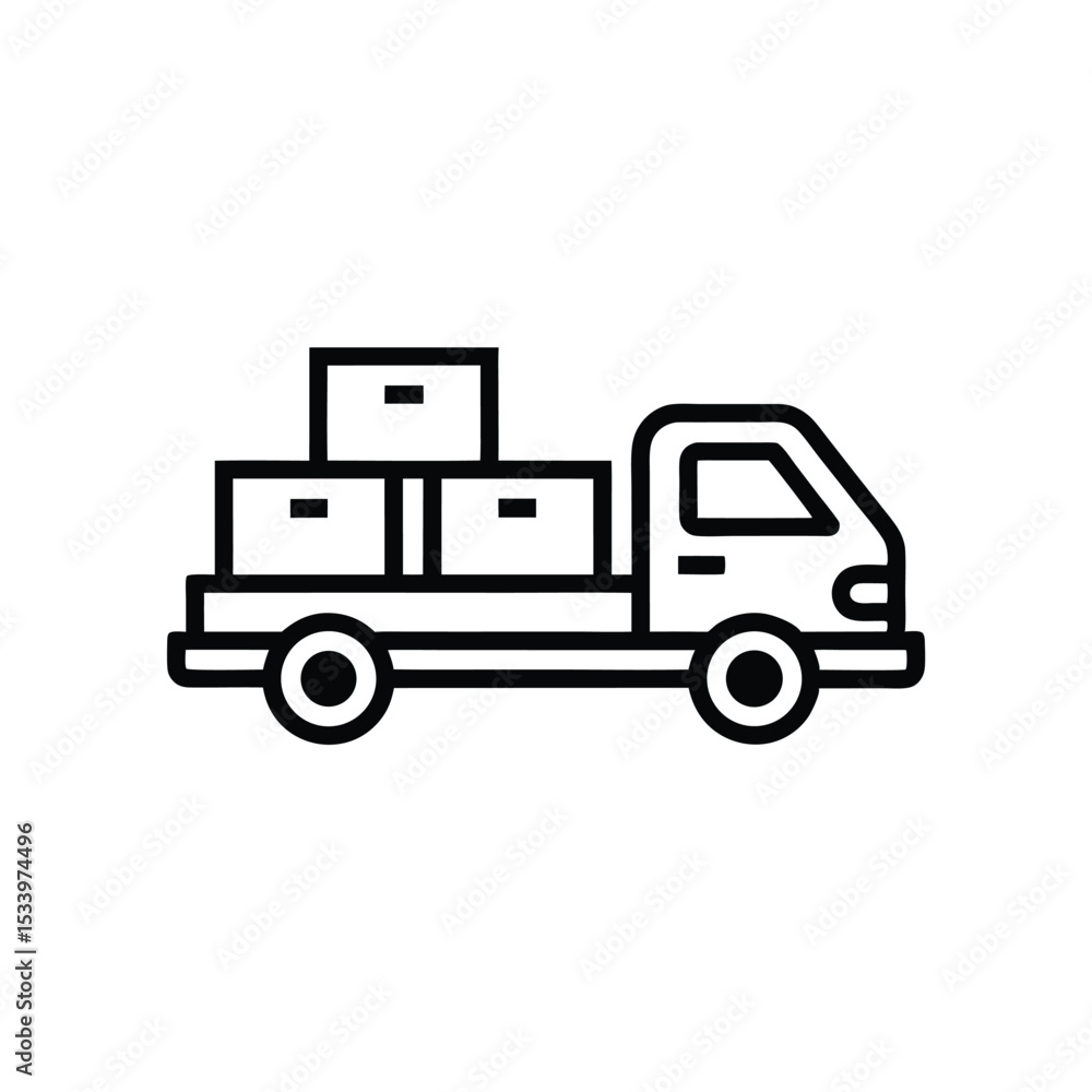 Efficient Delivery Truck Icon Streamlined Transportation and Logistics Efficient Delivery Truck Icon Streamlined Transportation and Logistics