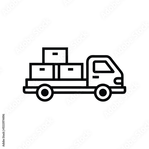 Efficient Delivery Truck Icon Streamlined Transportation and Logistics