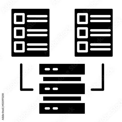 Redundancy Structure  Icon Element For Design	