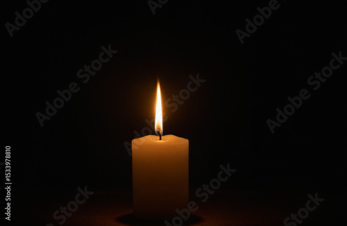 Burning Candle with Smoke in the Dark – Low Key Photography