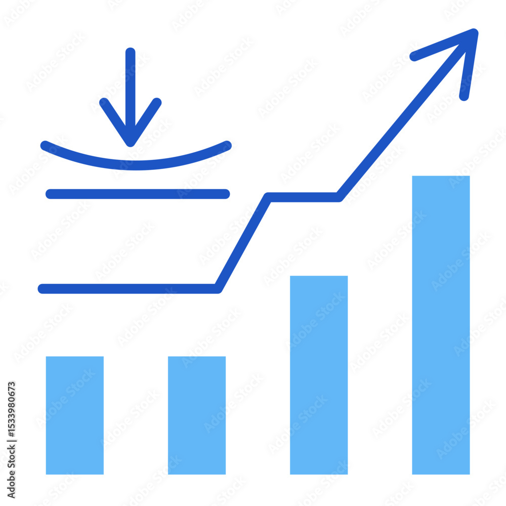 Fototapeta premium Resilience Chart Icon Element For Design 