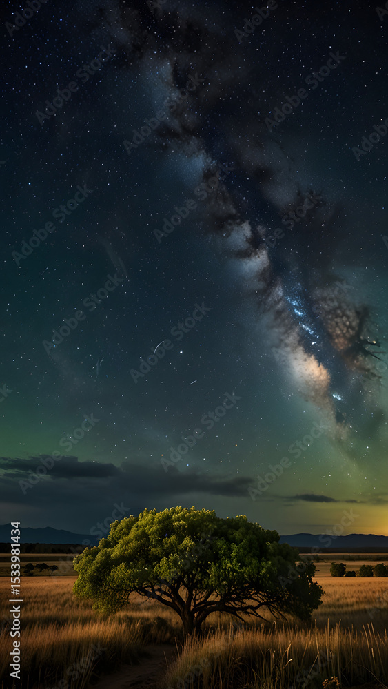 custom made wallpaper toronto digitalBeautiful scenery, stunning milky way over a peaceful countryside field at night, background night stray, the milky way galaxy, night sky, night sky with clouds and stars.