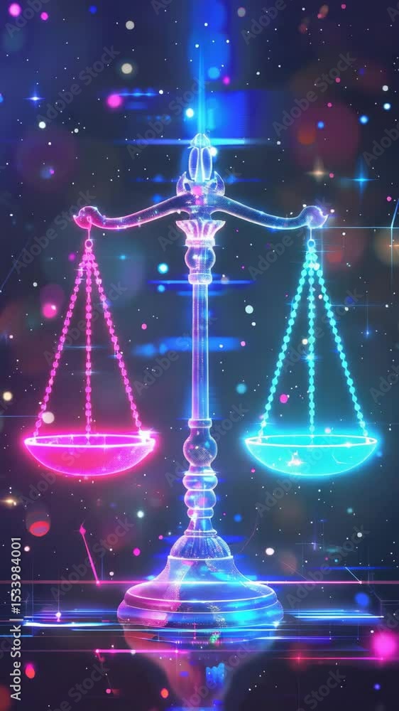 A digital art representation of justice and equality, featuring a glowing scale that symbolizes balance in society. The vibrant colors reflect diverse perspectives and principles. A digital art representation of justice and equality, featuring a glowing scale that symbolizes balance in society. The vibrant colors reflect diverse perspectives and principles.