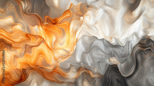 Abstract Fusion of Warm and Cool Tones