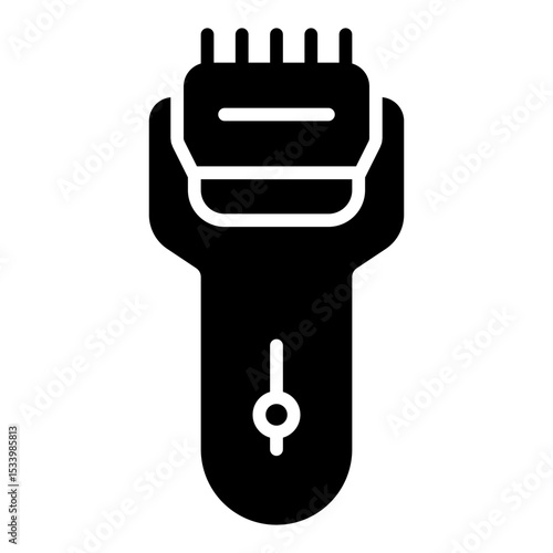 Shaving razor icon. Beard trimming tool. Men’s grooming item