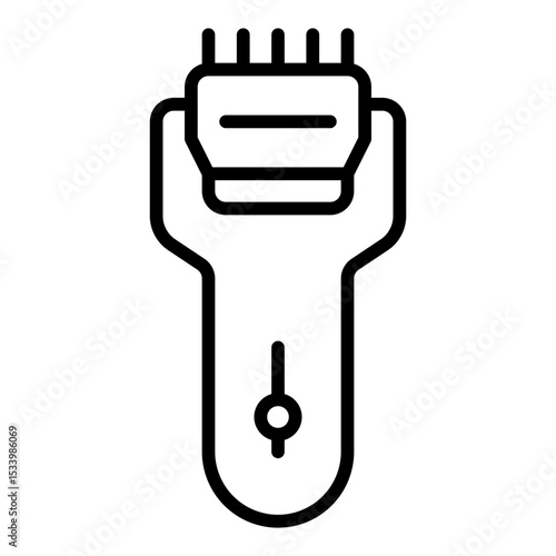 Shaving razor icon. Beard trimming tool. Men’s grooming item