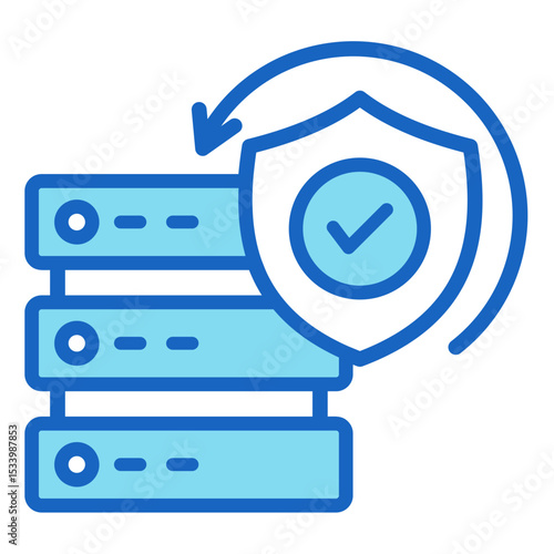 Protected Server  Icon Element For Design	