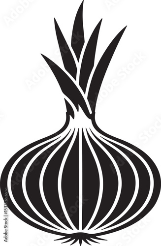 vector illustration of an onion