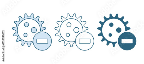 Blue Negative virus icon isolated on white background. Corona virus 2019-nCoV. Bacteria and germs, cell cancer, microbe, fungi. Vector