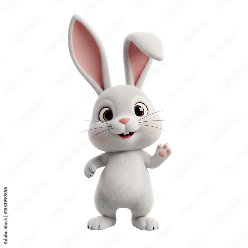 Fototapeta premium white bunny rabbit