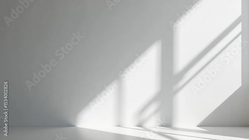 Wallpaper Mural Bright Sunlight Illuminates a Minimalist White Room Interior Design Torontodigital.ca