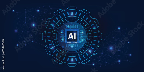 Artificial intelligence Machine learning technology background