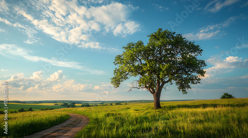 Lonely tree in country side