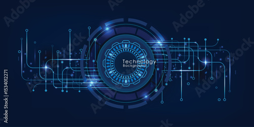 Vector abstract background technology circuit design