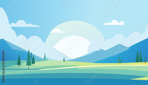 un fond de paysage de montagne