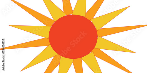 Illustration of orange and yellow spiked ball on white background