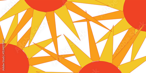 Illustration of orange and yellow spiked ball on white background