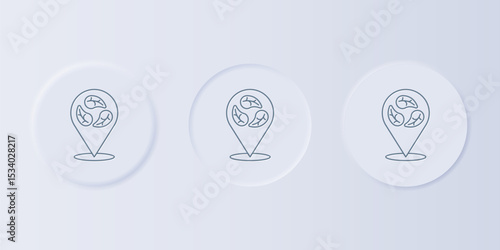Grey Vegan food diet icon isolated on grey background. Organic, bio, eco symbol. Vegan, no meat, lactose free, healthy, fresh and nonviolent food. Set icons in square buttons. Vector