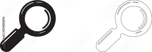 Magnifier. Search interface vector icon.