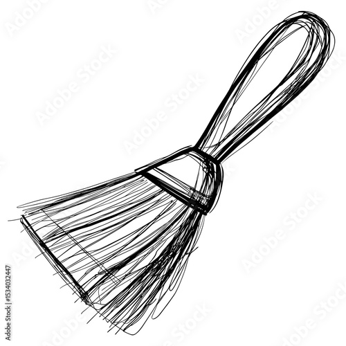 Kitchen whisk with a wire handle for cooking and baking  