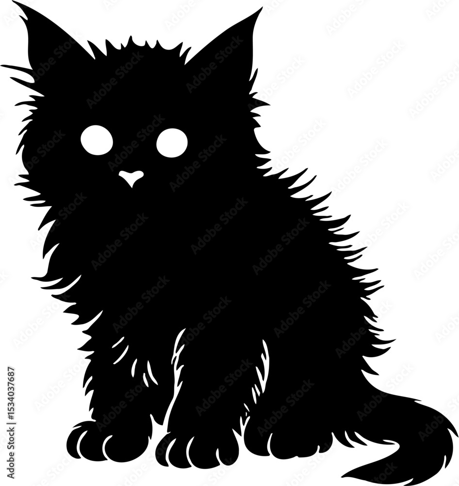 Obraz premium cat vector illustration, isolated on white
