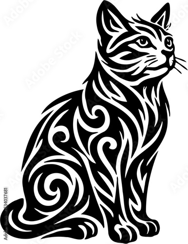 Wallpaper Mural cat vector illustration, isolated on white Torontodigital.ca