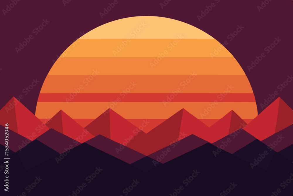 Fototapeta premium sunset over mountains