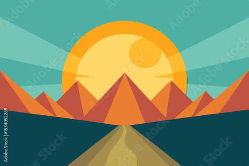 landscape with pyramids