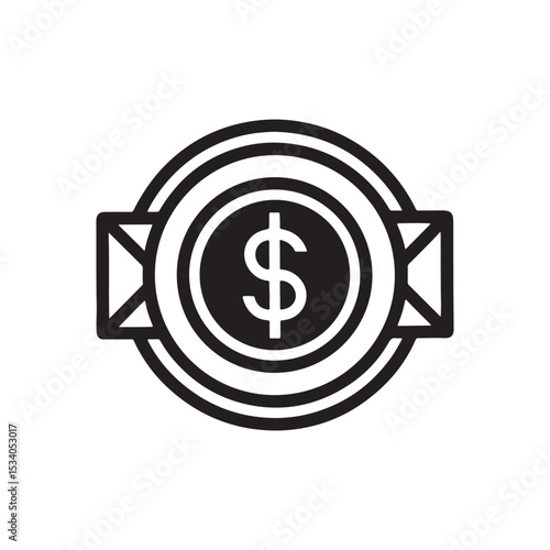 Financial Transaction Icon Secure Money Transfer and Payment Symbol