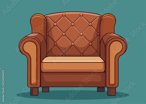 Brown Leather Armchair with Metal Legs A Luxurious and Stylish Accent Piece
