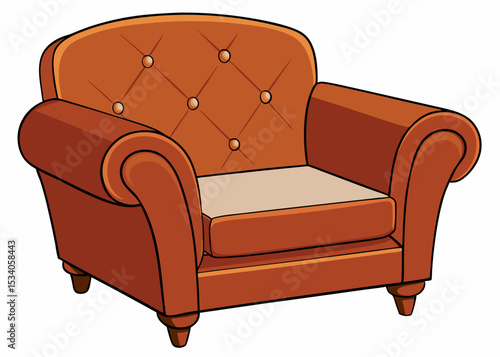 Brown Leather Armchair with Metal Legs A Luxurious and Stylish Accent Piece
