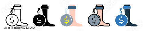 Debt icon multiple style 