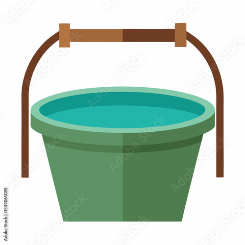 Water Trough Vector Illustration | Generative AI & Linocut Silhouette Design