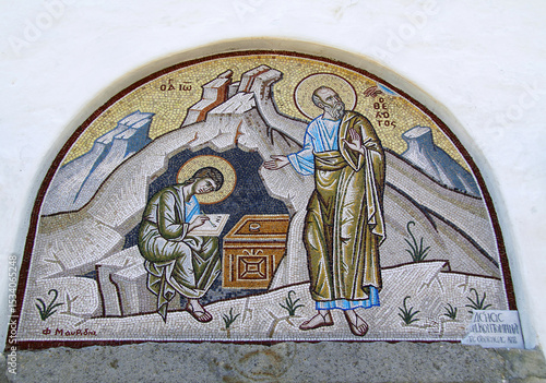 Fotografija Greece Patmos Dodecanese Island kala Monastery of  Saint John the Theologian
