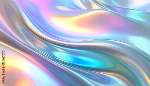 Opaline texture on a curved surface with misty gradients and spectral flashes surrounding smooth matte reflections.
