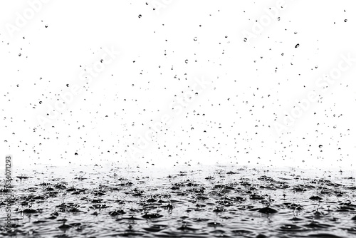 Collection of water texture droplets showcasing rain on a transparent background suitable for design and creative projects