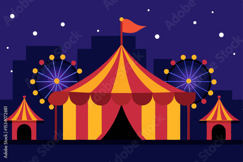 circus tent in night