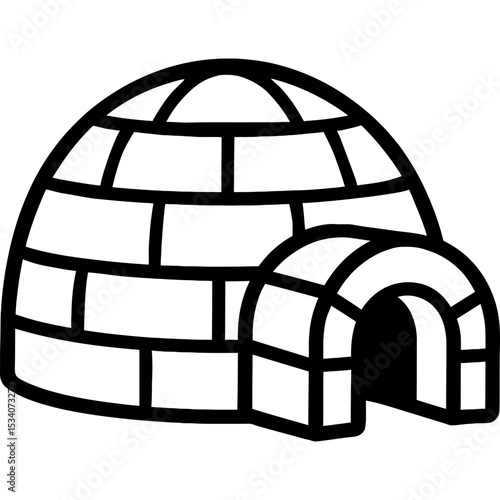 Clean igloo design with ice block elements