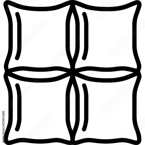 Minimal vector icon of inflatable packaging cushions
