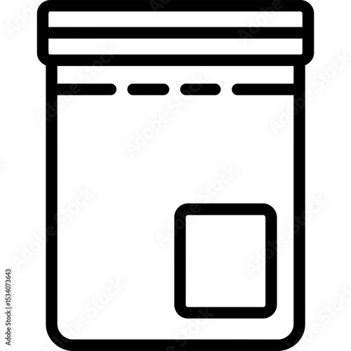 Minimal vector outline of mailing envelope