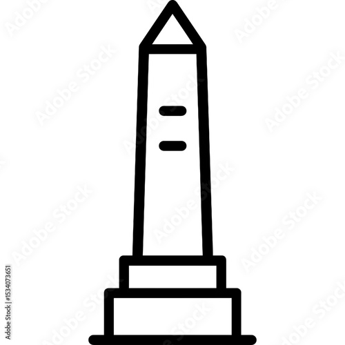 Vector outline of an Egyptian obelisk