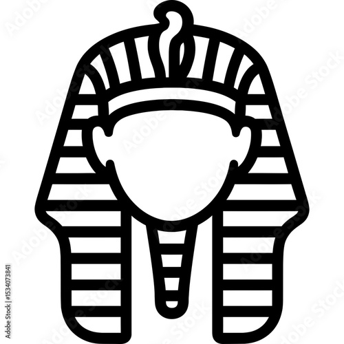 Minimal vector icon of Nemes crown